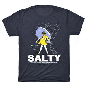TeePublic Tri-Blend Salty Graphic T-Shirt